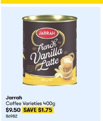 BIG W Jarrah Coffee Varieties 400g offer