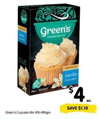 Spar Green's Cupcake Mix 410-490gm offer