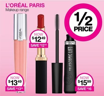 Priceline L'oréal Paris Makeup Range offer