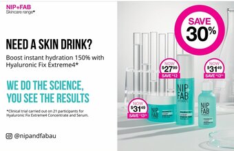 Priceline Nip+Fab Skincare Range offer