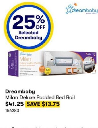BIG W Dreambaby Milan Deluxe Padded Bed Rail offer