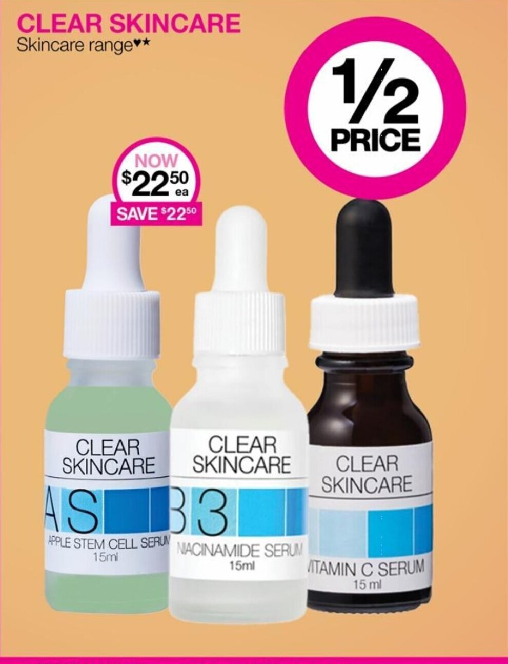 Clear Skincare Skincare Range offer at Priceline