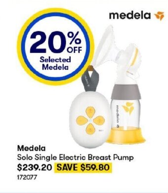BIG W Medela Solo Single Electric Breast Pump offer