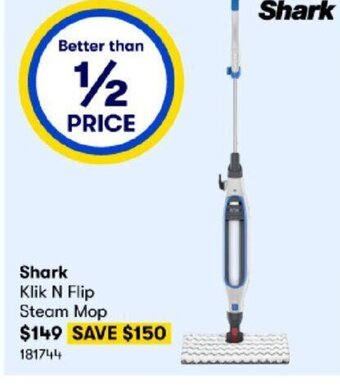 BIG W Shark Klik N Flip Steam Mop offer