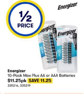 Energizer 10-Pack Max Plus AA or AAA Batteries
