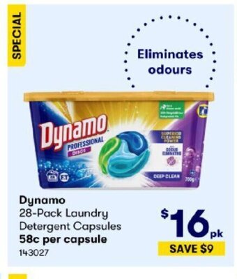 BIG W Dynamo 28-pack Laundry Detergent Capsules offer