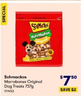 BIG W Schmackos Marrobones Original Dog Treats 737g offer