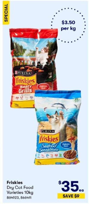 BIG W Friskies Dry Cat Food Varieties 10kg offer