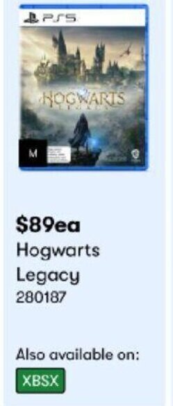 BIG W Hogwarts Legacy 280187 offer