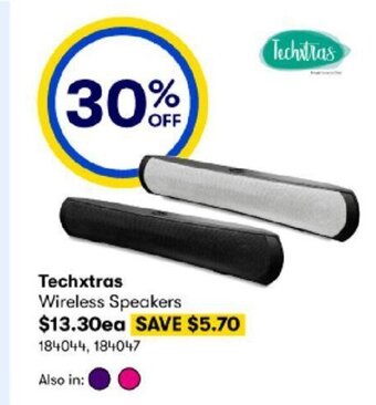 BIG W Techxtras Wireless Speakers offer