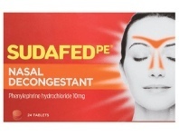 Sudafed PE Nasal Decongestant 24 Tablets