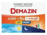 Demazin Cold & Flu + Cough Day & Night 24 Capsules