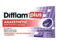 Pharmacy Direct Difflam Plus Sore Throat Lozenges + Anaesthetic Blackcurrant 16 Lozenges offer