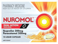 Pharmacy Direct Nuromol Dual Action 10 Liquid Capsules offer