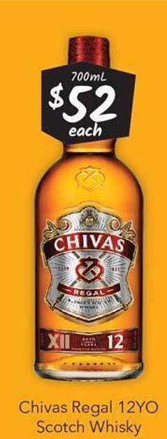 Cellarbrations Chivas regal 12yo scotch whisky offer