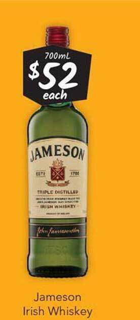 Cellarbrations Jameson irish whiskey offer