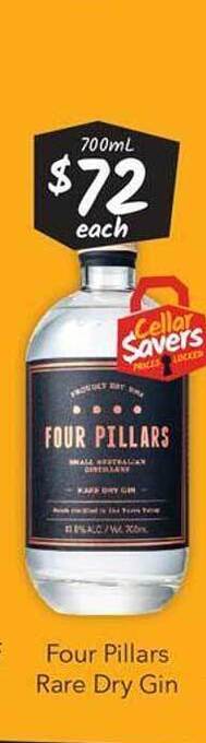 Cellarbrations Four pillars rare dry gin offer