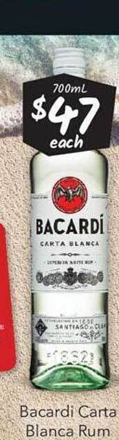Bacardi carta blanca rum