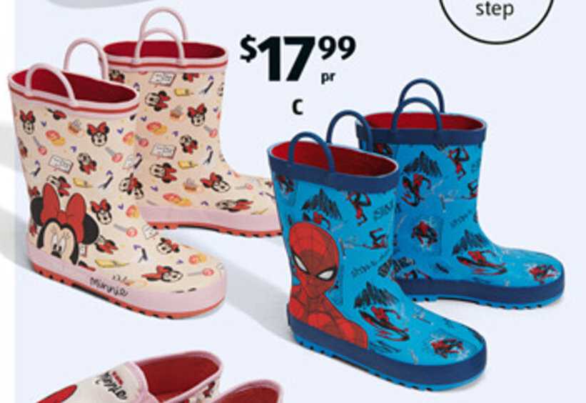 Children's Licensed Rainboots offer at ALDI