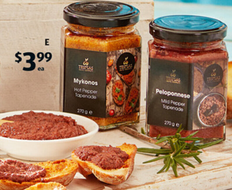 Tripsas Greek Tapenade 270g offer at ALDI