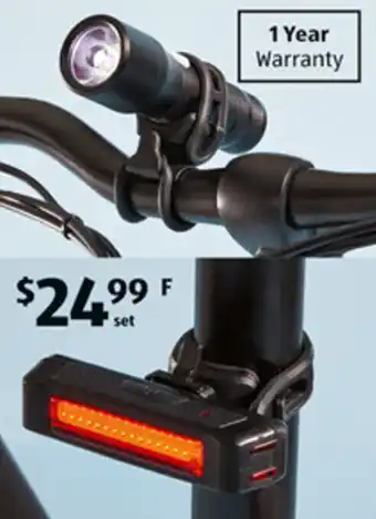 ALDI Rechargeable Bicycle LED Light Set offer