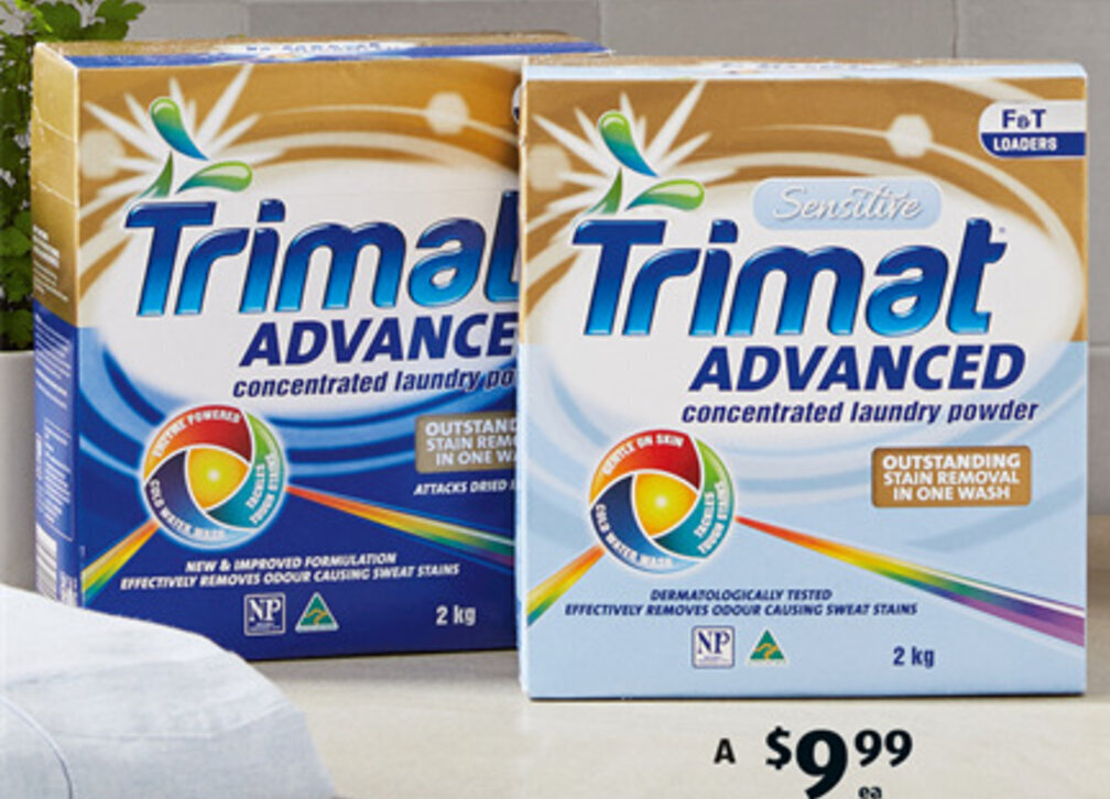 Trimat Advanced Laundry Powder 2kg offer at ALDI