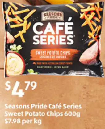 ALDI Seasons Pride Café Series Sweet Potato Chips 600g offer