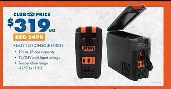 BCF Xtm12 12l console fridge offer