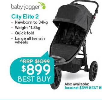 Baby Bunting Baby jogger city elite 2 offer