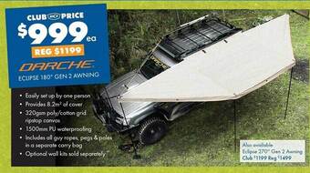 BCF Darche eclipse 180° gen 2 awning offer