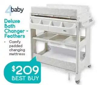 Baby Bunting 4baby deluxe bath changer - feathers offer