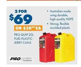 BCF Pro quip 20l fuel plastic jerry cans offer