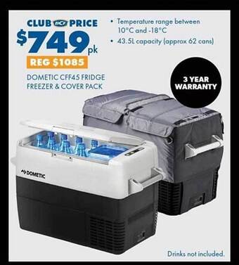 BCF Dometic cff45 fridge freezer & cover pack offer