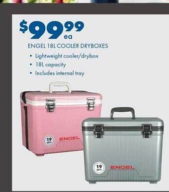 BCF Engel 18l cooler dryboxes offer