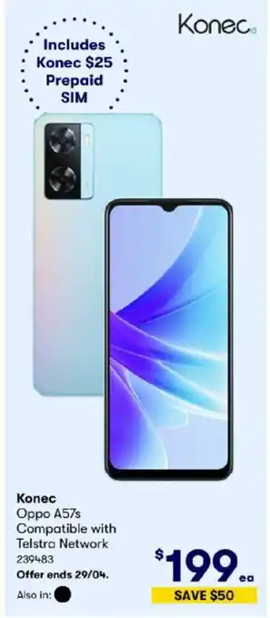 BIG W Konec Oppo A57s Compatible With Telstra Network offer