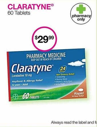 Priceline Claratyne 60 tablets offer