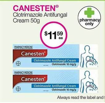 Priceline Canesten clotrimazole antifungal cream offer