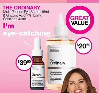 The ordinary multi-peptide eye serum & glycolic acid 7% toning solution