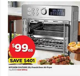 Spotlight Kitchen couture 25l french door air fryer offer