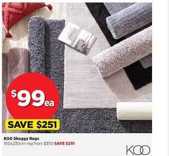 Spotlight Koo shaggy rugs offer