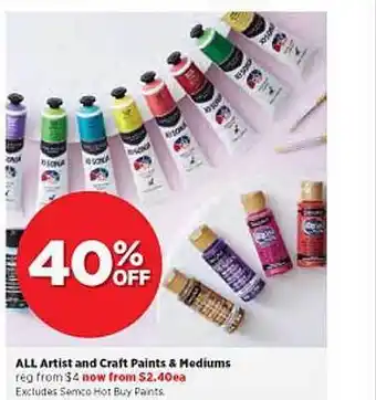 Spotlight All artist and craft paints & mediums offer