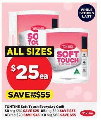 Spotlight Tontine soft touch everyday quilt offer