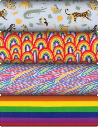 Print & plain peak polar fleece