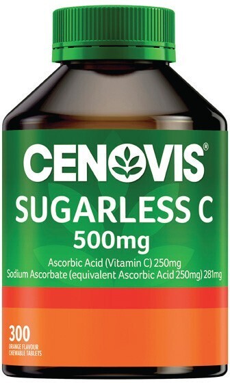 Soul Pattinson Chemist Cenovis sugarless c 500mg orange flavour 300 chewable tablets offer