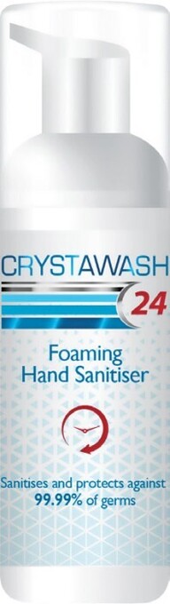 Crystawash 24 foaming hand sanitiser 50ml