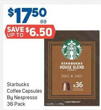 Foodland Starbucks coffee capsules by nespresso offer