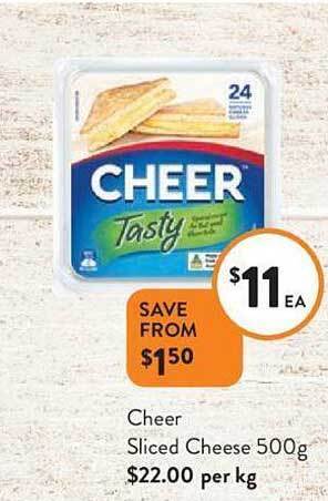 Foodworks Cheer sliced cheese offer