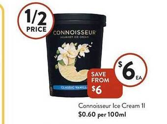 Foodworks Connoisseur ice cream offer