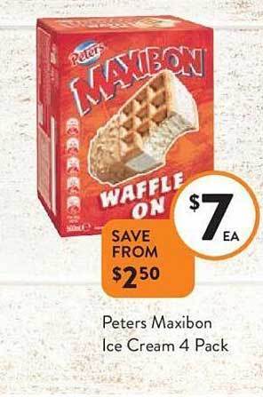 Foodworks Peters maxibon ice cream offer