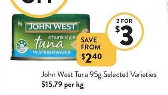 Foodworks John west tuna offer